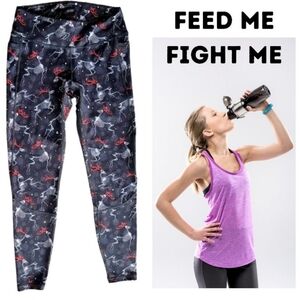Feed Me Fight Me Skeleton Deer Leggings, Size L